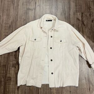 Zara Off-White Corduroy Jacket